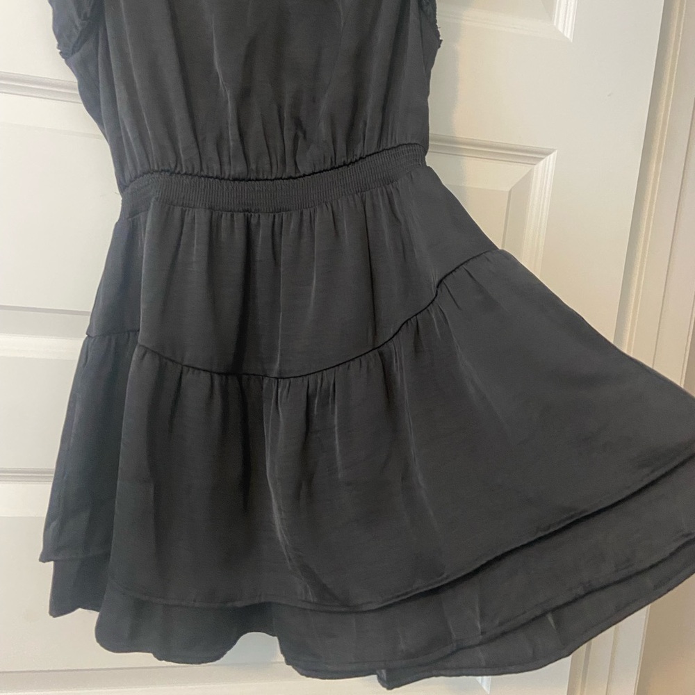 BB Dakota by Steve Madden black ruffle mini dress- XS NWOT - Picture 4 of 9